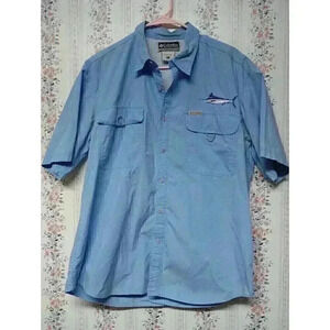 Columbia Sportswear Company Performance Fishing Gear Shirt Sort sleeve Blue SZ L